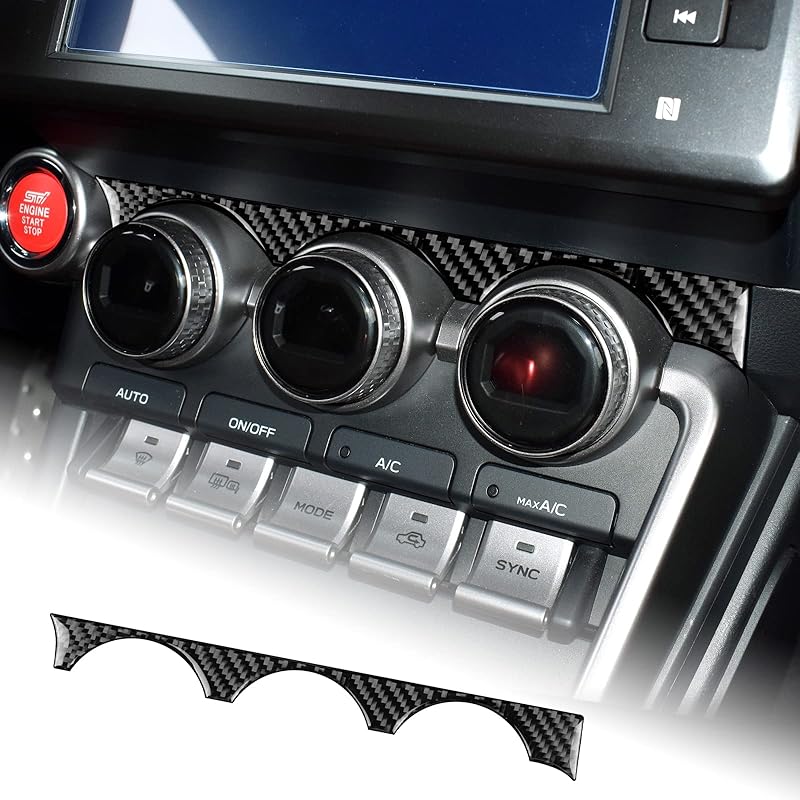 AIRSPEED for Subaru BRZ Toyota GR86 2021 2022 Seat Heating Control Button Cover Center Console Panel Carbon Fiber Sticker Interior Accessories,