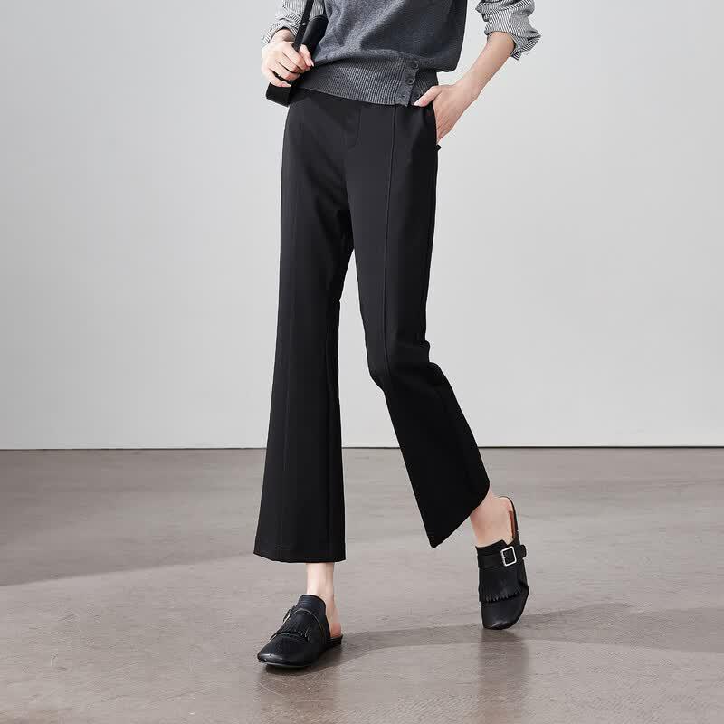 SOFSIL Women's High-Waist Micro-Flared Cropped Pants