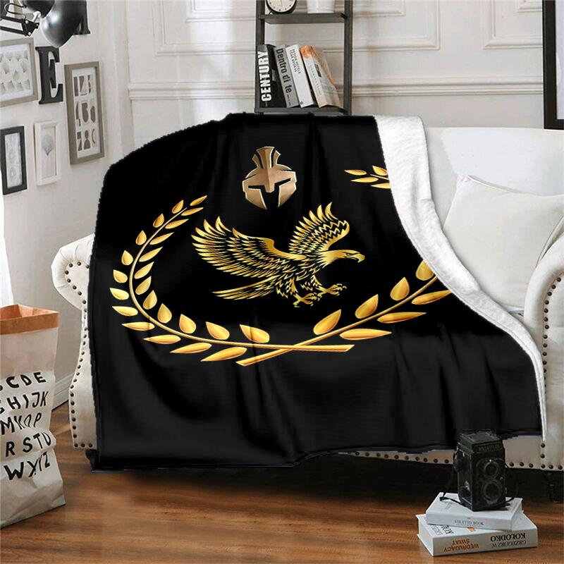 1pc Blanket SPQR Roman Eagle Print Design, Lightweight Blanket for Sofa, Bed- Soft &Warm, Gift for All Seasons Like Christmas, Halloween