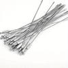 10Pcs Stainless Steel Wire Keychains 1/1.5/2mm Cable Loop Connecter