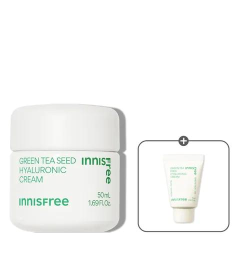 [50mL] Green Tea Hyaluronic Acid Moisturizing Cream / Hypoallergenic, Soothing, Non-sticky Moisturizing Cream