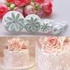 4 τμχ Plum Flower Plunger Fondant Mold Cutter Sugarcraft Διακόσμηση μπισκότων για κέικ