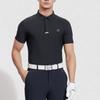 FILA Golf Series Casual Knitted Short Sleeve Polo Shirt Men Polo Shirts Deep-Black A11M425110FBK
