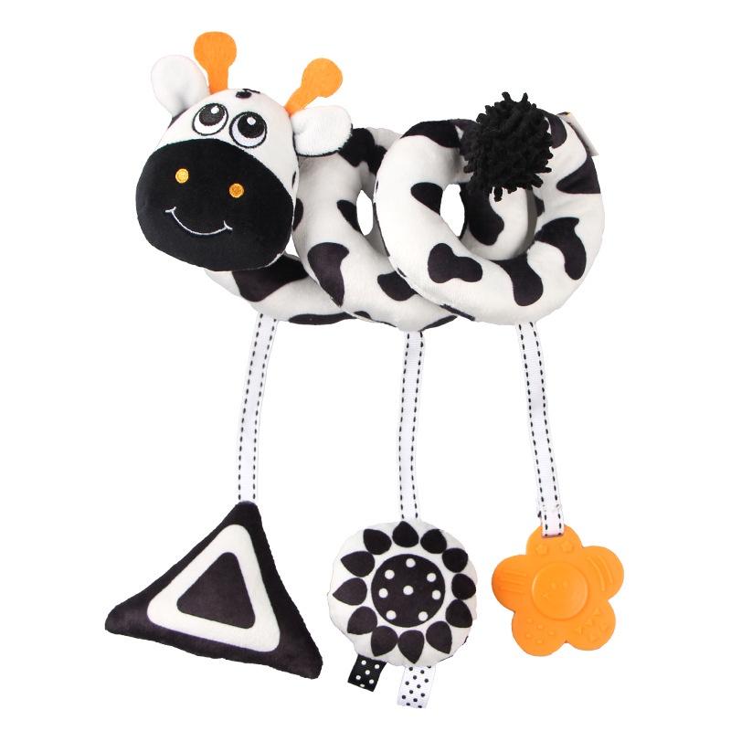 Black And White Animal Visual Stimulation Early Education Crib Toy