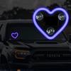 Car LED Ambient Light, Solar Powered Heart Shape Lights, LED Neon Light for Car Back Window Decoration, Night Driving, 5 Mode