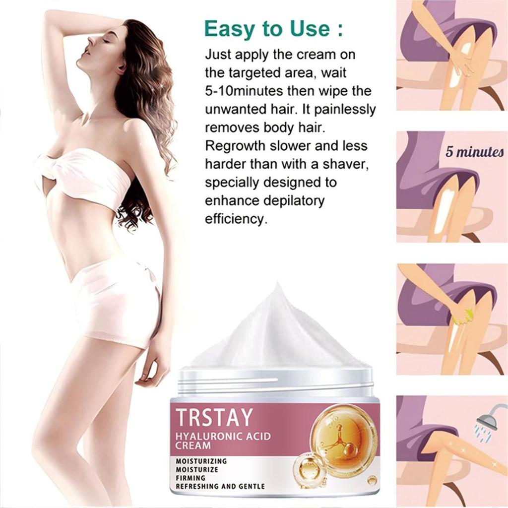 Κρέμα αποτρίχωσης, αναπληρώνει την υγρασία, ανακουφίζει από την ξηρότητα, προστατεύει τη φθορά του δέρματος, εξισορροπεί το νερό και τη λιπαρότητα και κάνει το δέρμα λεπτό και λείο