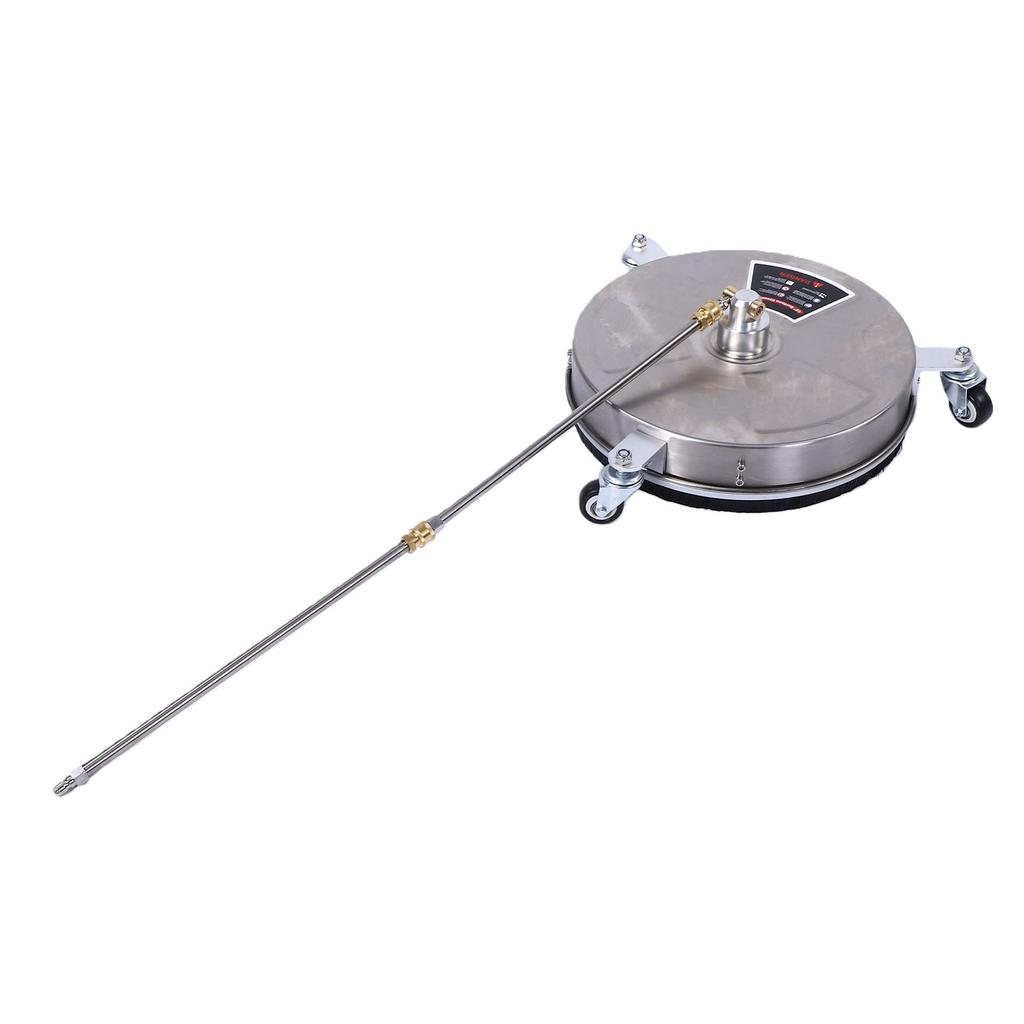 15 Inch Pressure Washer Surface Cleaner Stainless Steel Power Washer Accessory with 2 Extension Wand Quick Connect for