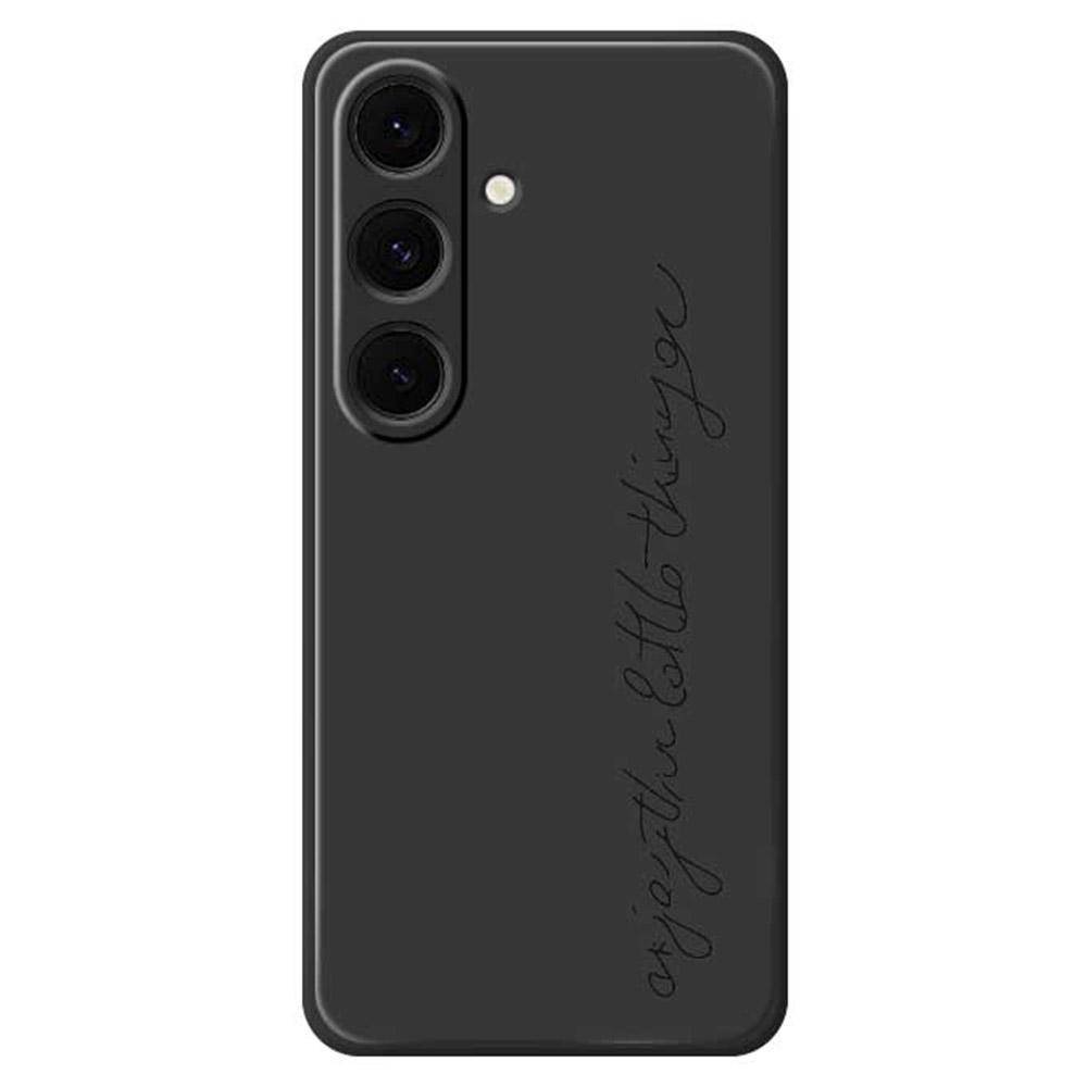 Für Samsung Galaxy S25+ Hülle WordArt Musterdruck Gerade Kante TPU Handy Rückseite