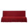 Solid Color Universal Sofa Bed Cover with Skirt - Modern, Simple, Armless Design