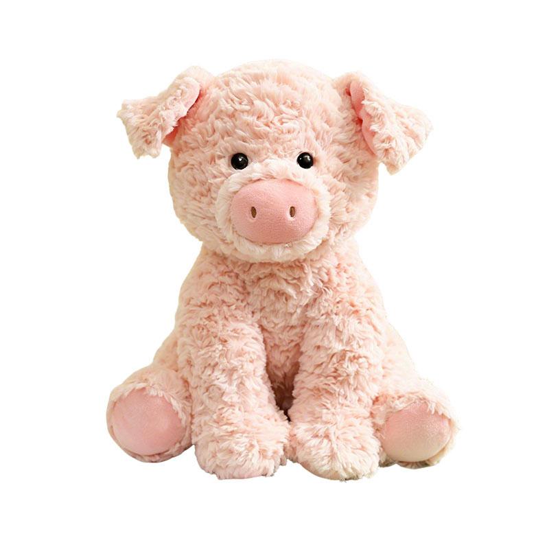 25cm Sitting Cartoon Animal Plush Toy Stuffed Lamb Pig Fox Sloth Cow Elephant Elk Soft Plushie Companion Gift