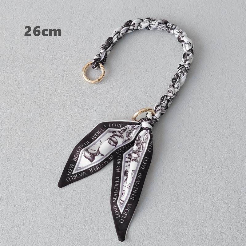 Fashion new celebrity versatile silk scarf portable short URL spring and summer handbag with bag accessories hand carry mobile phone chain