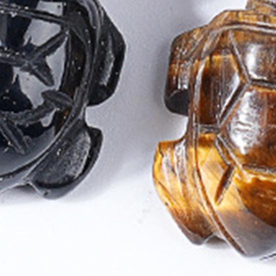 Micro Landscape Turtle Ornament Hand-Carved Natural Stone Figurines Symbolizing Longevity Good Luck Statue for Fish Tank