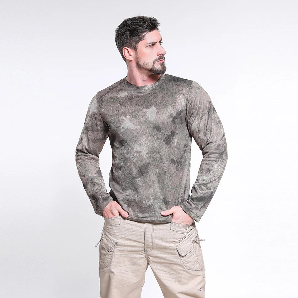 Men's Long Sleeve T-shirt 3d Camouflage Print Graphic T Shirts Men Women Fashion Fitness Tops Tees Outdoor Top Camo Clothing