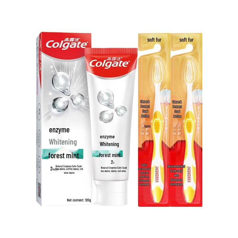 

Colgate Whitening Toothpaste with Forest Mint & Toothbrushes