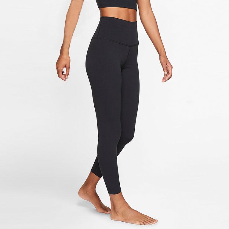 Nike Yoga Dri-FIT Luxe Jednobarevné Rychleschnoucí Legíny na jógu s vysokým pasem Dámské legíny Černé CJ3801-010