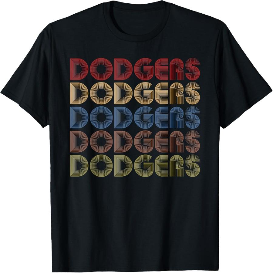 

Dodgers Name Retro Vintage Apparel Gift Dodgers Lover T-Shirt XXXXXL чорний