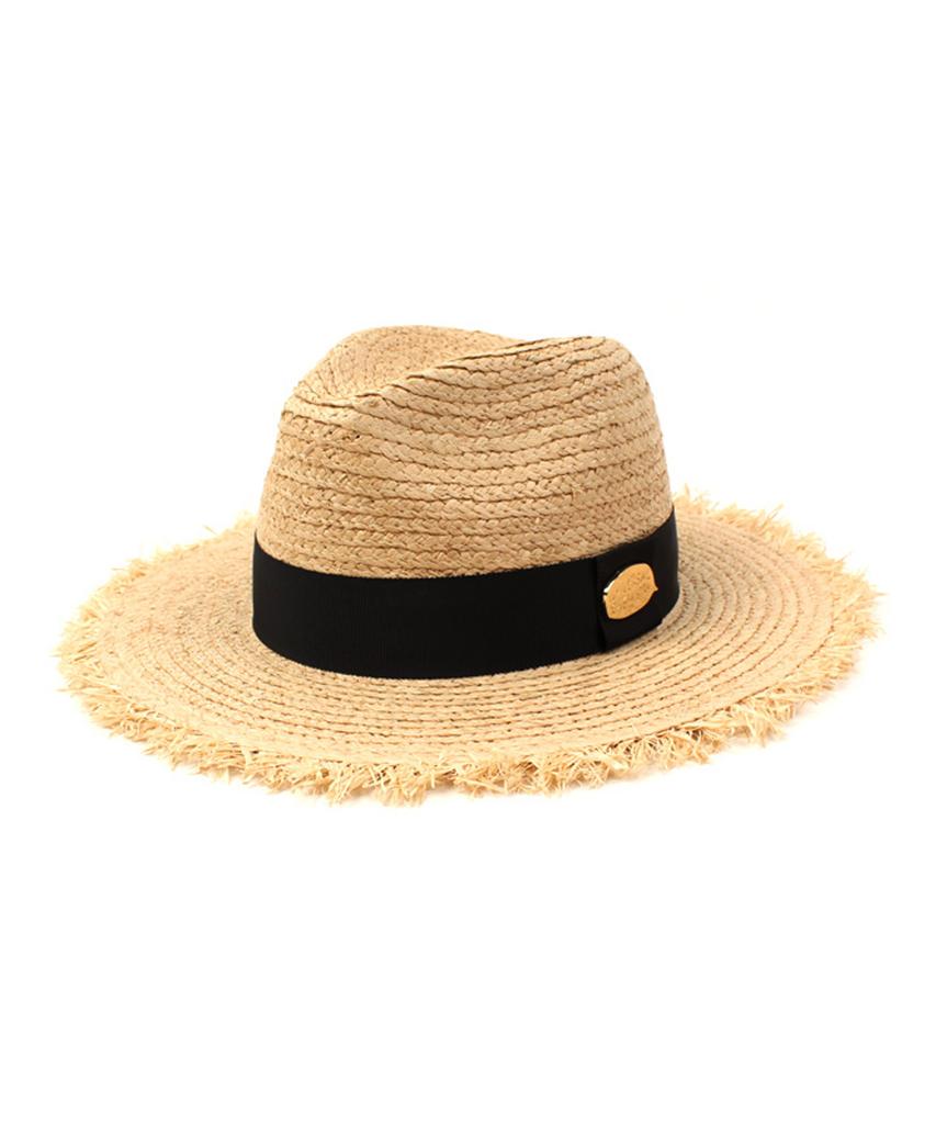 Yunibeosyeolkemiseuteuli Gold Metal Natural Fedora Summer Fedora