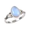 Natural Rainbow Moonstone Gemstone 925 Solid Sterling Silver Ring Size 7.5 W5I45