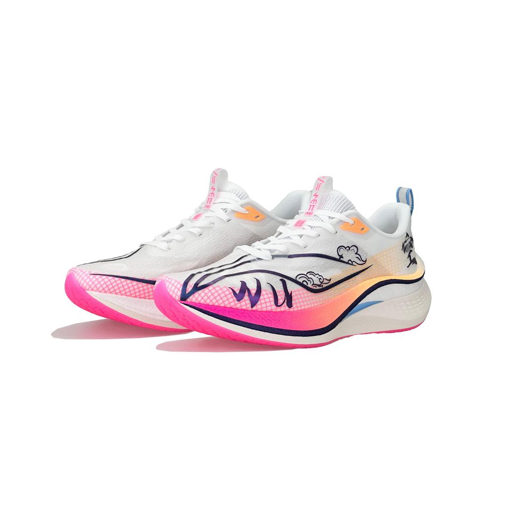 Li Ning Red Hare 7 Pro Cushioning Slip Resistant Breathable Low top Casual Running Shoes Men's White Purple ARPU001-6(Team338-)