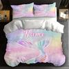 Customization Mermaid Princess Duvet Cover Set Bedding Universal,  Cute Printed Cartoon Quilt Cover Comforter Sets Home