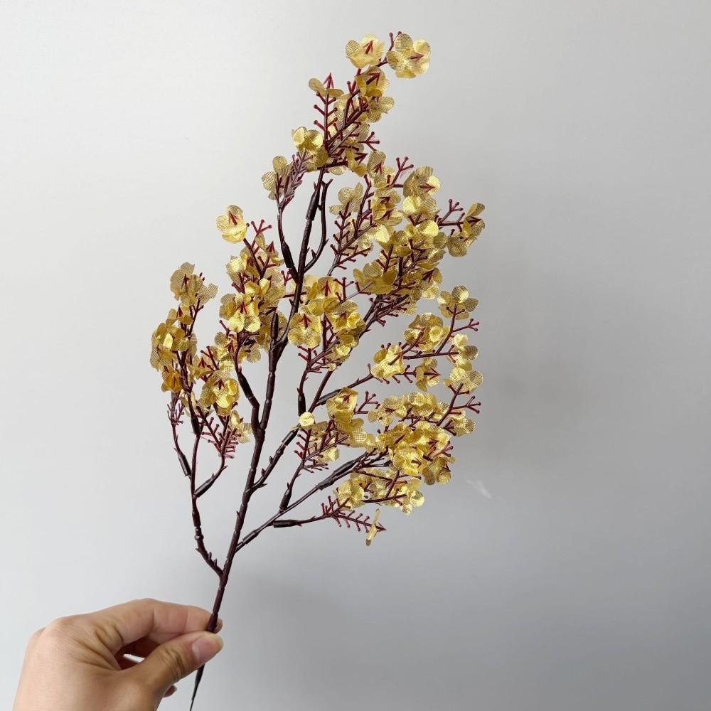 Decorative Artificial Baby s Breath Flower Pink Artificial Faux Plants Living Room Ornaments золотой