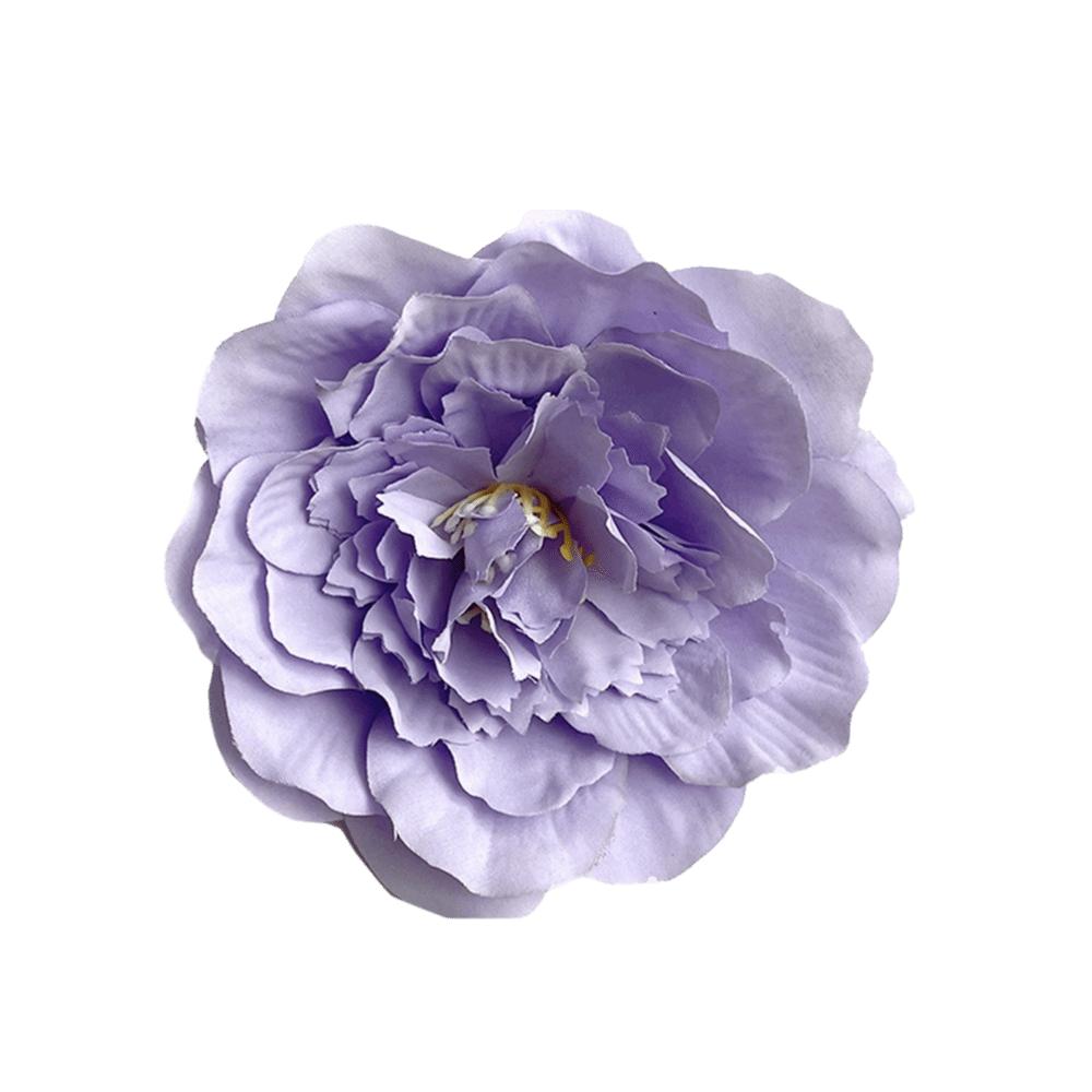 

Fashion 9cm Peony Flower Heads DIY Artificial Flower Hair Clips Silk Hair Accessories Party Supplies фиолетовый