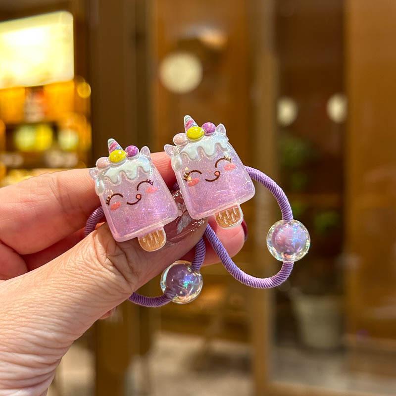 2 buc. Curcubeu, benzi elastice de păr pentru fete, accesorii de păr pentru copii, legături de păr pentru copii