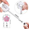 Flower ID Card Badge Clip  Badge Reel Certificate Clasp Badge Holder Retractable Badge Reel