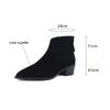 Fashion New Autumn Cow Suede Women Boots Pointed Toe Chunky Heel Boots for Women Winter Boots Women Versatile Ankle Boots Zapatos Mujer