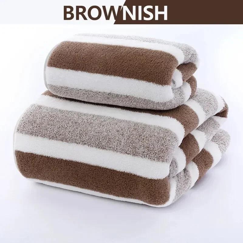 1 Set Asciugamani a Strisce Spessate Asciugamano per le Mani Morbido Asciugamano da Bagno Asciugamani ad Asciugatura Rapida Assorbenti per il Bagno Asciugamano Morbido