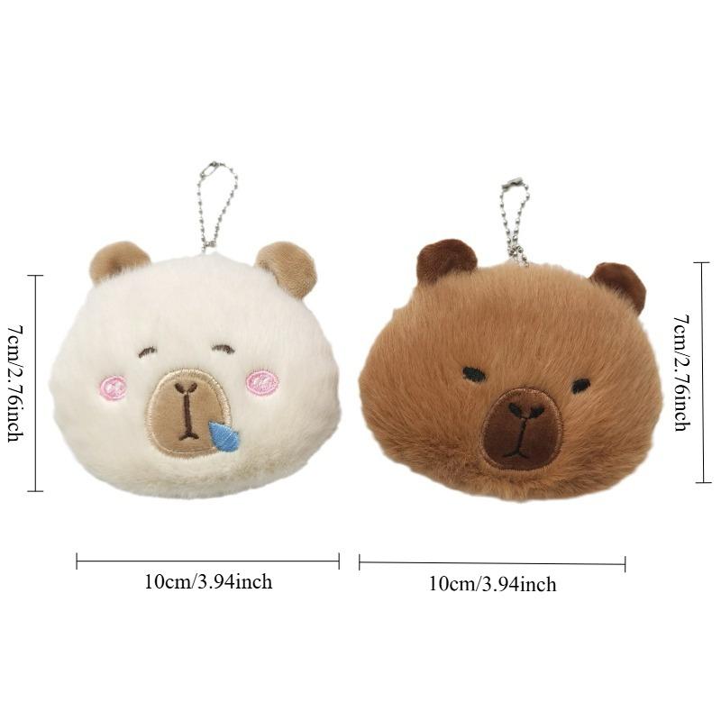 Cute Capibara Plush Keychain Schoolbag Pendant Kawaii Capipala Plushie Squeaky Accessories Stuffted Toy Pendant Friend's Gift