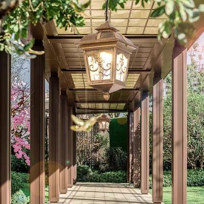 Amerikanische Retro-Außen-Wasserdichte Pendelleuchte Nordischer Gartenhof Kronleuchter Lampen ästhetische Raumdekoration LED-Leuchten
