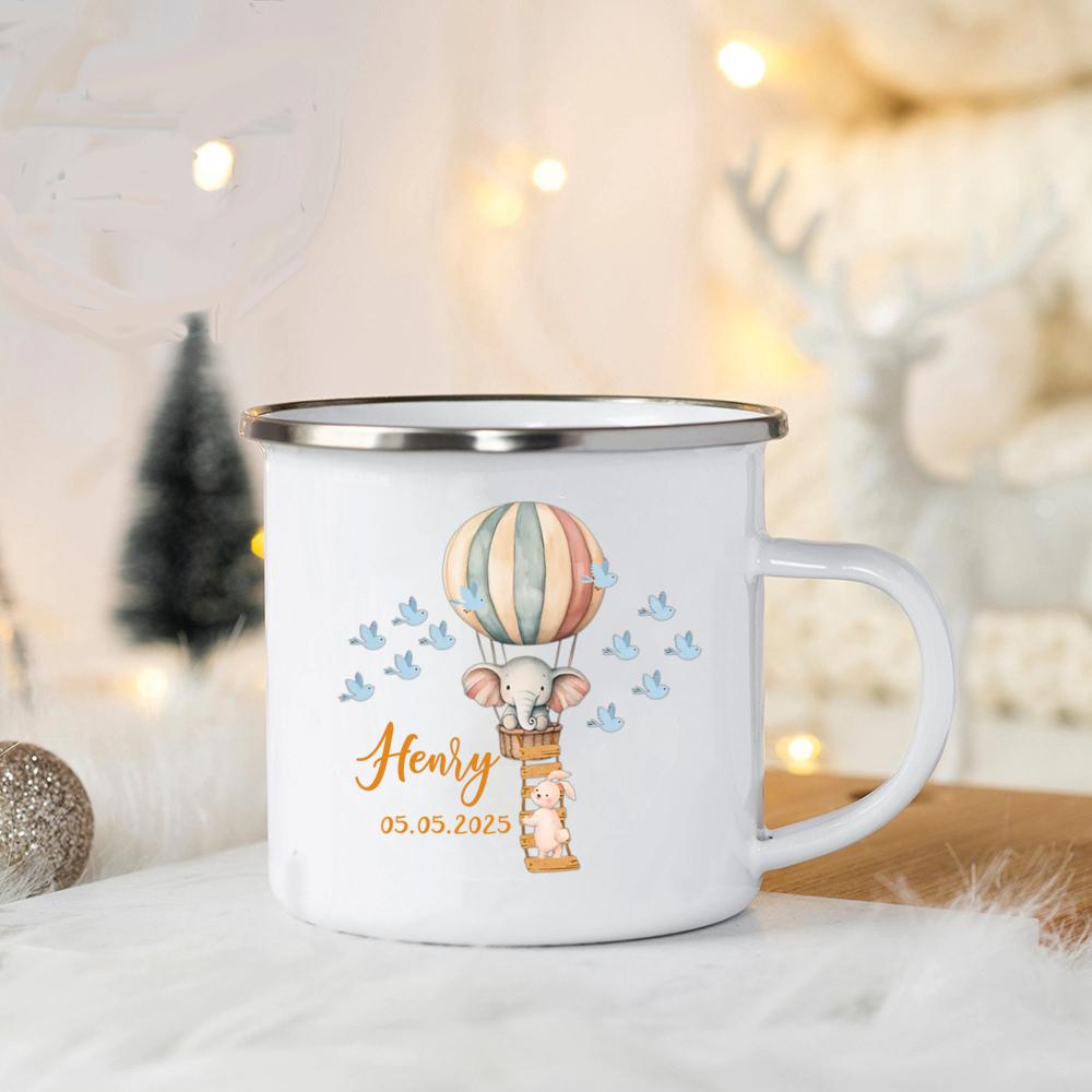 Personalised Kids Enamel Mug-Girls Mugs-Camping Mugs- Girls Gift- Birthday Gift Idea-Unbreakable,Birthday Christmas Gift Idea 8CM