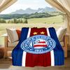 1 Stück Bahia FC Wappen Aufdruck Weiche Flanelldecke Überwurf für Schlafzimmer Wohnzimmer Sofa Camping Reise Fan Geschenke Weihnachtsgeschenke