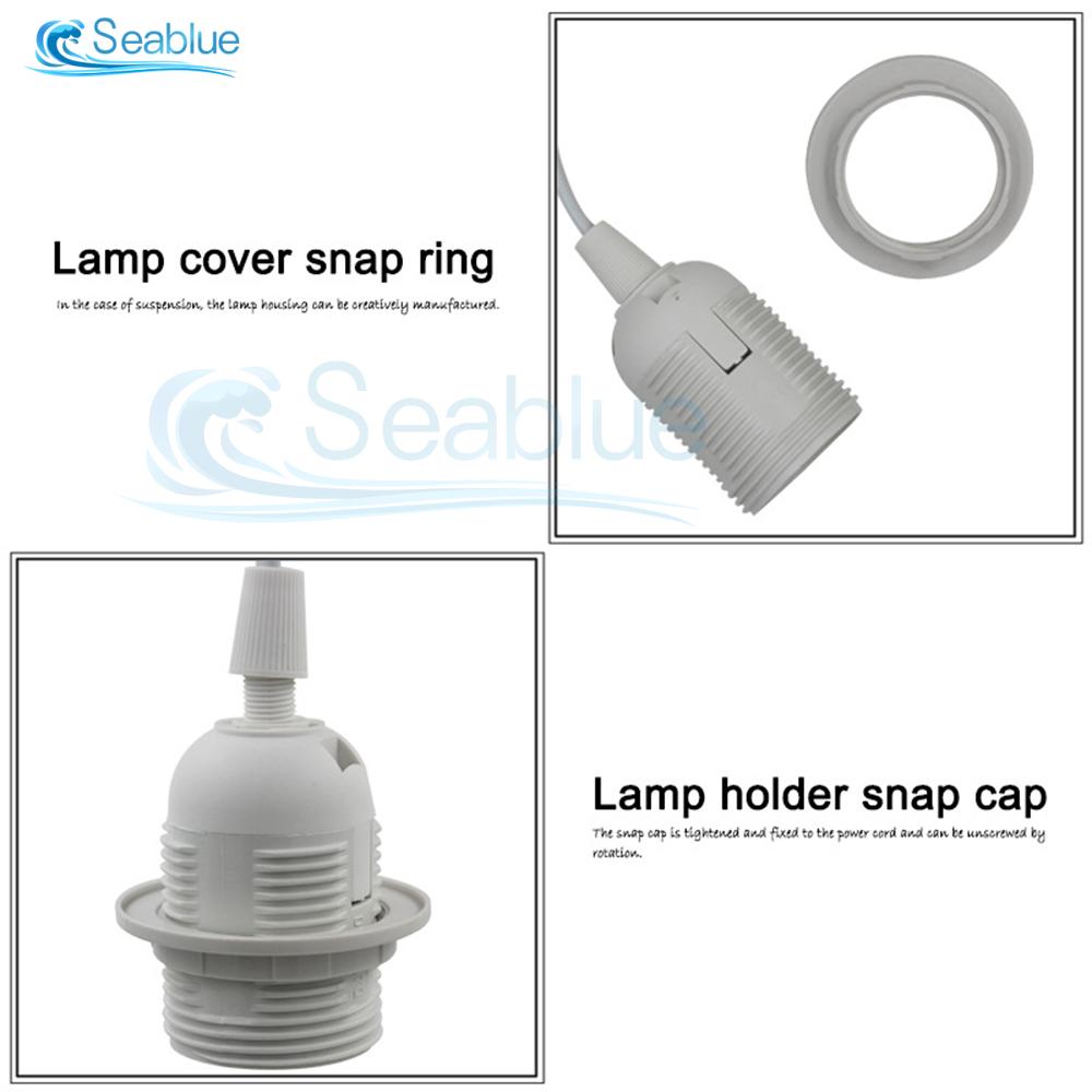 110V 220V 1.8M US/EU Plug Power Cord With ON/OFF Switch E27 Bulb Lamp Holder Textile Cable Cord for Hanging Light Cord Kit