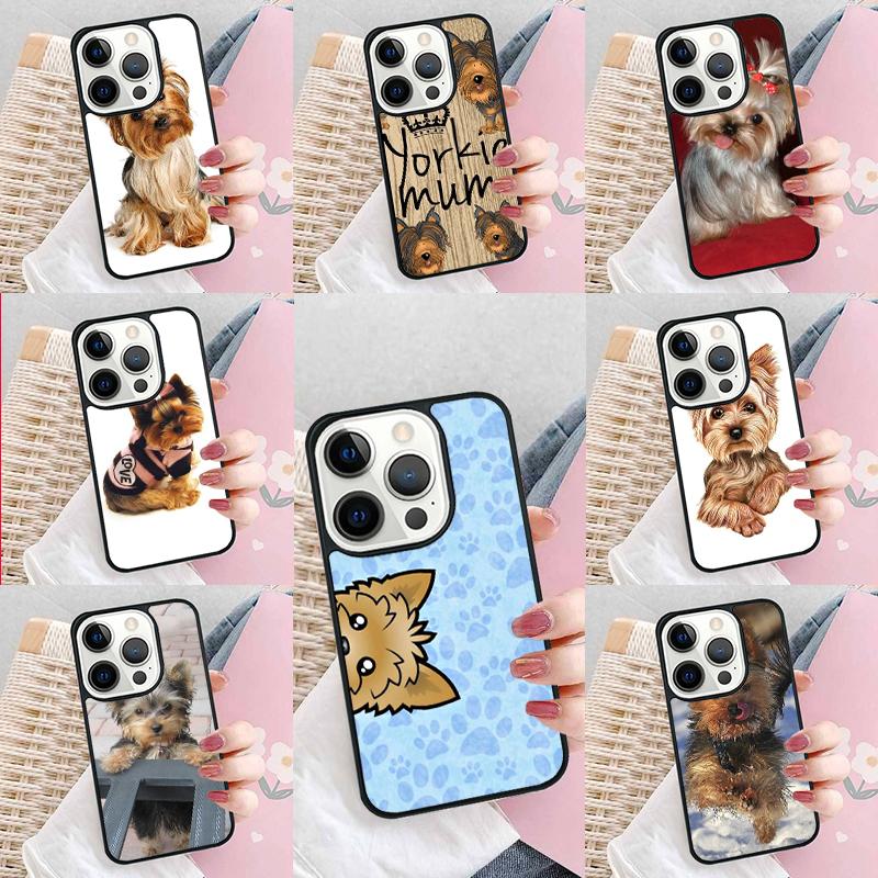 Yorkshire Terrier Dog Paw Print Phone Case For iPhone 17 Air 15 16e 14 13 Pro Max Coque 12 11 Pro Max PLUS cover