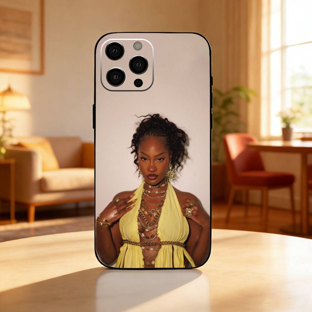 Temilade Openiyi Tems  Phone Case For iPhone17,16,15,14,13,12 Plus,Max Soft Silicone Black Cover iPhone16se4
