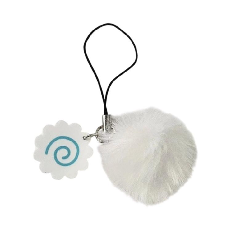 Handcrafted Fish Shaped Keychain Acrylic Pompoms Detailing Reliable Phone Attachment Unique Fashion Gift синий