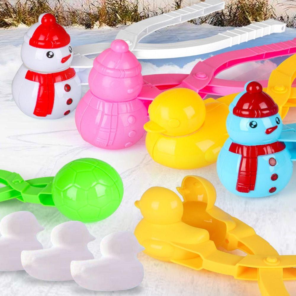 Outdoor Heart Snowflake Duck Shape Clip Tongs Multistyles Sand Snow Ball Mold Toys for Kids Adult