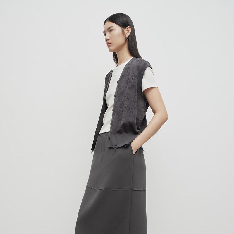 Broadcast Women's Jacquard Knit Vest Cardigan