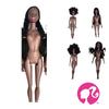 African Doll 30cm Charcoal Black Jointed Nude Doll 80g Weight