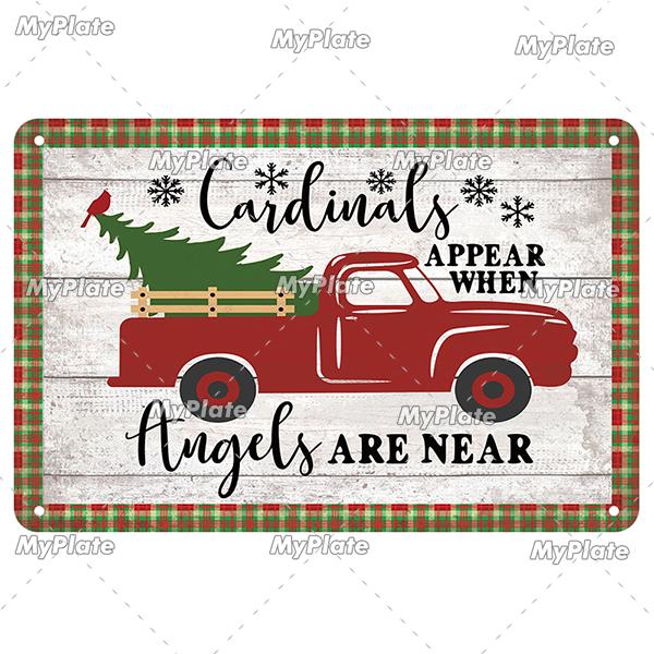 [MyPlate] Christmas Metal Sign Vintage Tin Sign Bar Decorative Plaque Home Decor Bar Wall Sticker Party Poster Gift