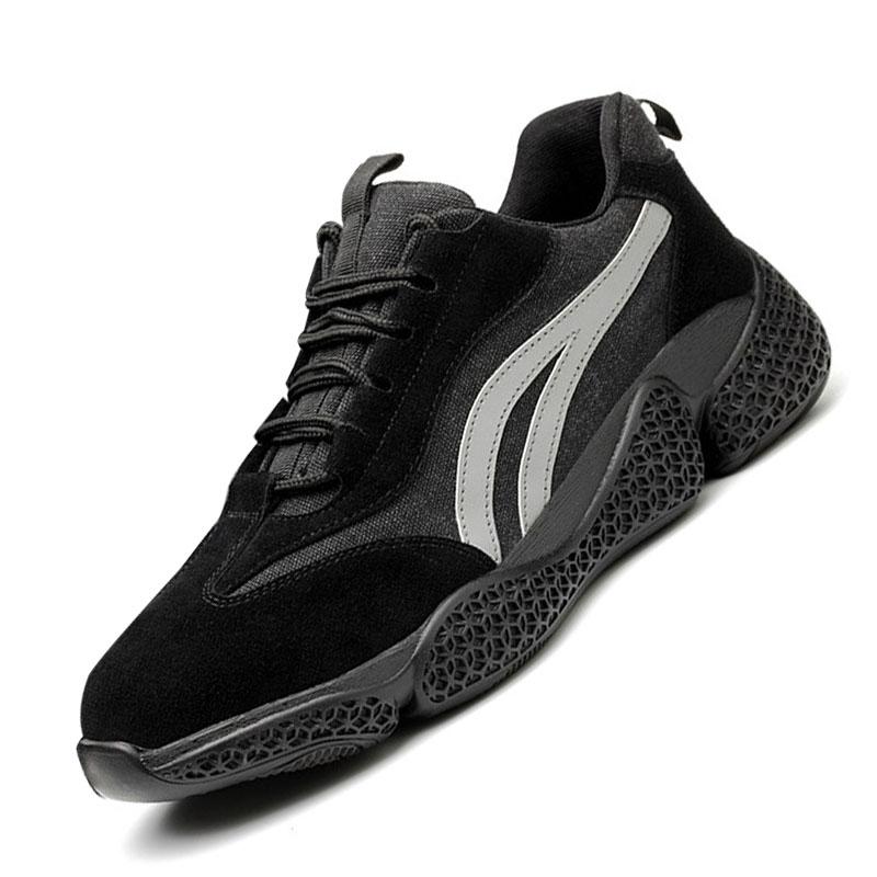 

Мужская защитная обувь, кроссовки для улицы с защитой от проколов, неразрушимые защитные ботинки со стальным носком, мужская рабочая обувь, замшевые рабочие ботинки 36