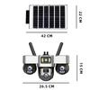 Streetlight & Surveillance Combined, Solar Charging, Multi-functional All-in-one Machine, Smart Lighting, High-definition Triple-lens Network Camera