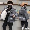 Boys' Fleece-Lined Jacket, Winter Casual Children's Cotton Coat
