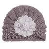 Autumn and winter new baby wool flower hat, children's warm flower pullover hat, baby hat