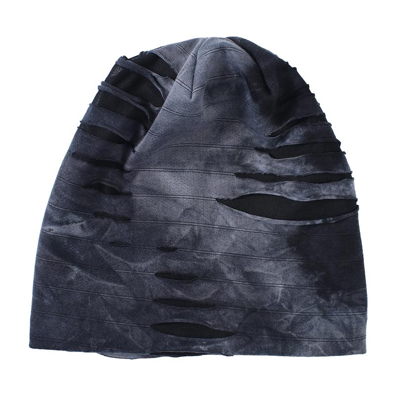 Retro kaklasaites krāsa hip-hop caurumu stils pavasara pupiņas adīt cepures unisex skullies gradienta krāsas Harajuku galvas lakats slēpošanas vāciņš