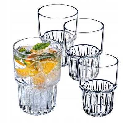 4x Szklanki Do Napojów Zimnych 320ml Drinków Wody Zestaw Szklanek