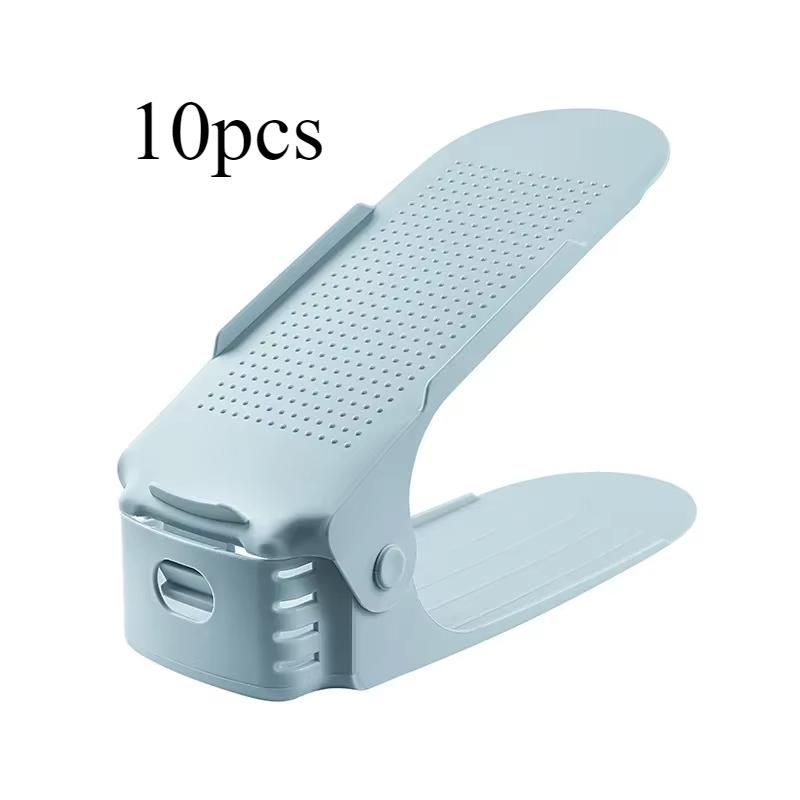 5/10 Stück Verstellbarer Schuhstapler Schuhschlitz-Organizer Schuhschlitz Platzsparer Doppeldecker Schuhregal Halter Für Schrankorganisation