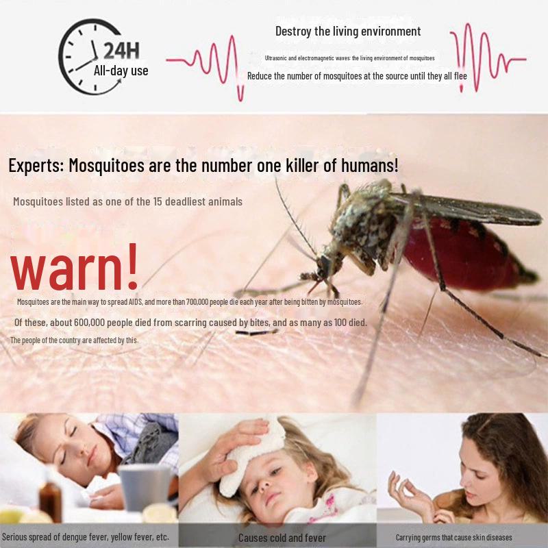 Multi-Function Ultrasonic Pest Repeller for Mosquitoes, Mice, and Insects